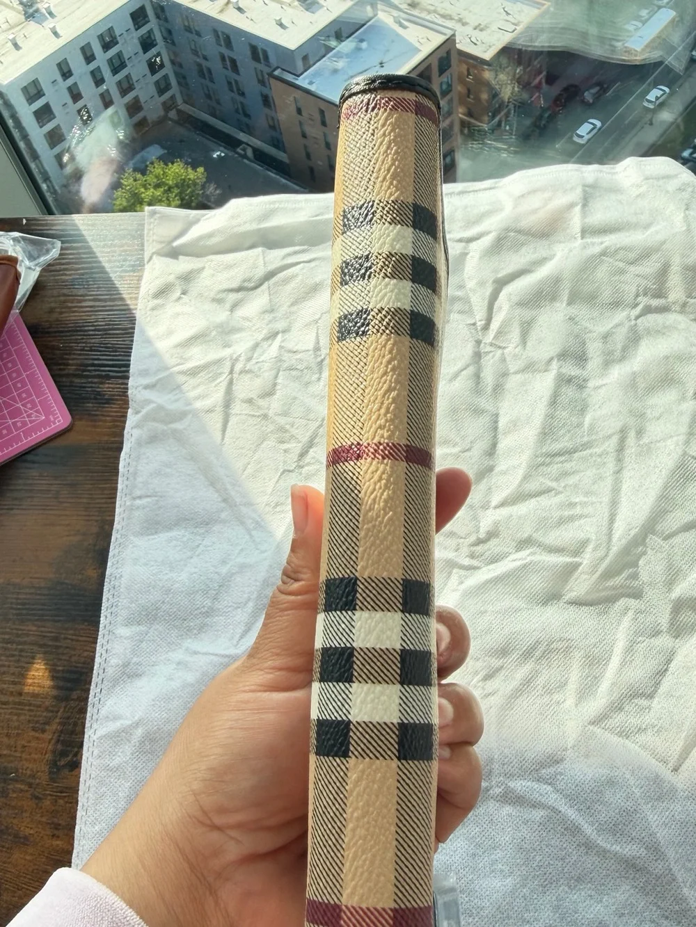 ✨ Authentic Burberry Haymarket Check Zip-Around Long Wallet ✨